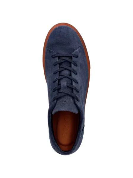 Sneakerși Ecco din piele de căprioară albastru