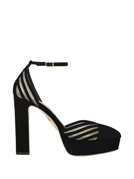 Pantofi cu toc Aquazzura din piele de căprioară negru