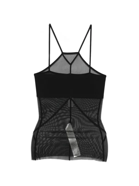Przezroczysty top Rick Owens czarny