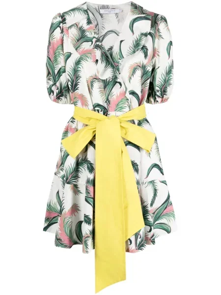 Rochie Maison Kitsune cu imagine de costum alb