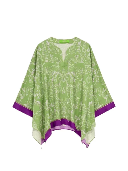 Tunică Shanghai Tang cu imagine verde