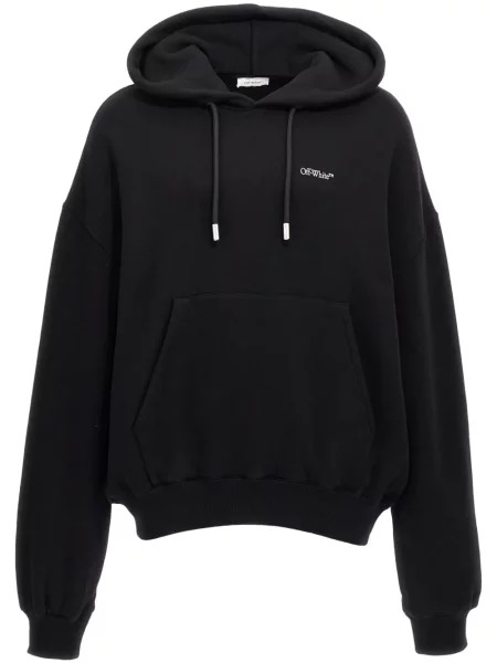 Hanorac cu glugă Off-white cu autograf alb