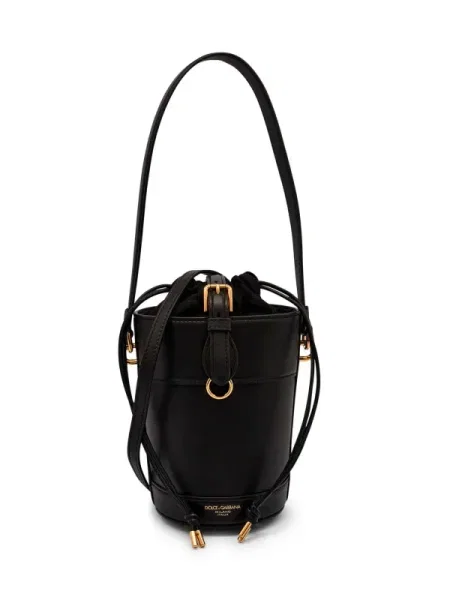 Pantaloni capri Dolce & Gabbana din piele negru