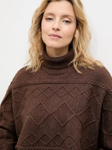 Светр з кашеміром Answear.LAB тепле гольф коричневий