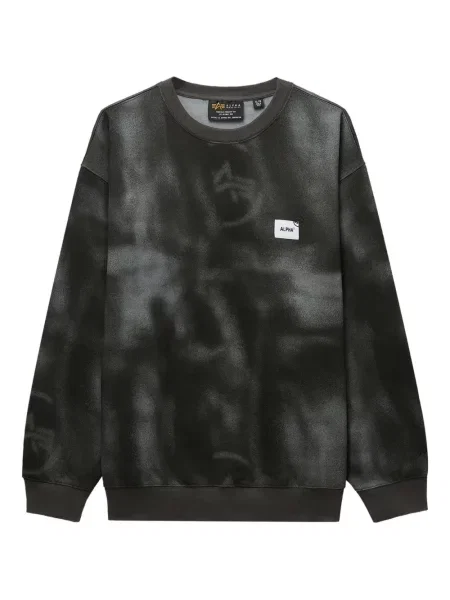 Hanorac crewneck Alpha Industries gri