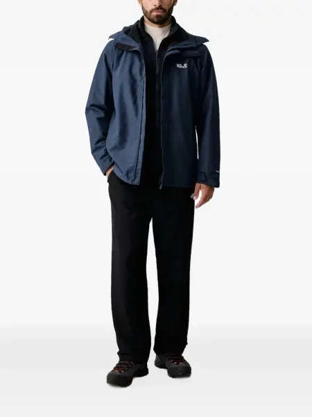 Geacă Jack Wolfskin cu glugă albastru