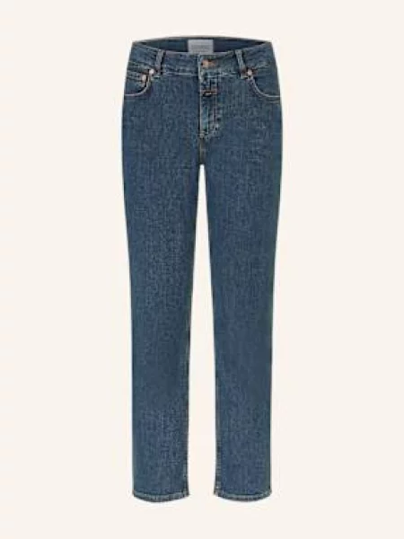 Closed Jeansy Straight Junna blau niebieskie