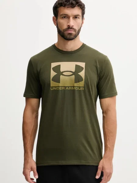 Тениска Under Armour BOXED SPORTS UPDATED тъмносиньо с принт зелено