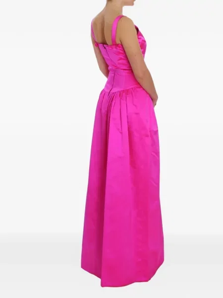 Rochie midi Dolce & Gabbana cu volane roz