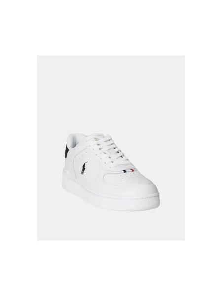 Boty Polo Ralph Lauren MASTR CT RIB-SNEAKERS-LOW TOP LACE bílé