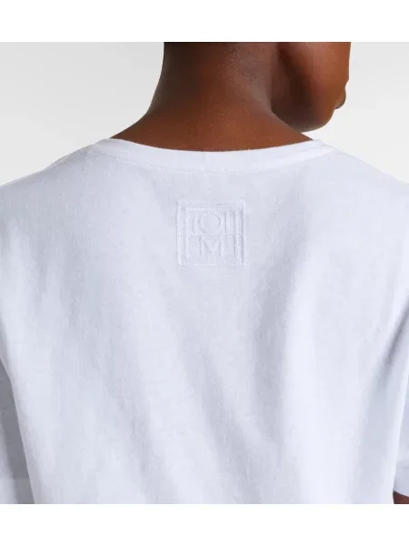 Tricou Toteme din jerseu alb