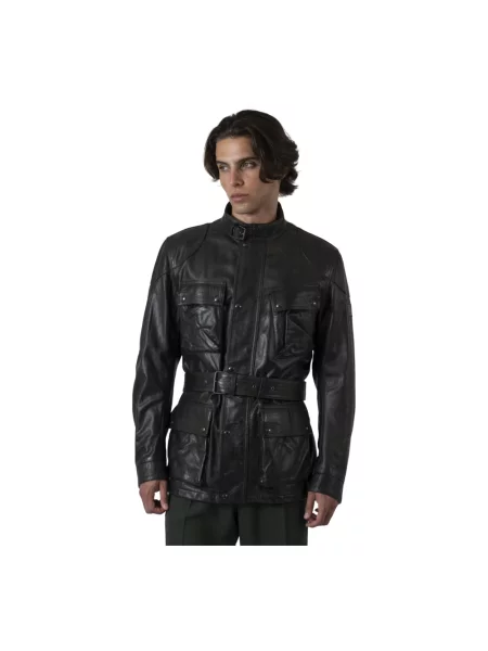 Kurtka skórzana Belstaff klasyczna czarna
