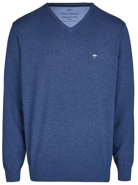 FYNCH-HATTON Pulover bleumarin alb