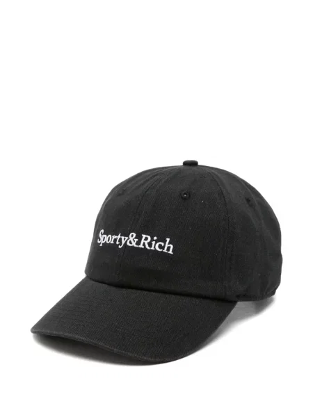 Șapcă Sporty & Rich cu broderie negru