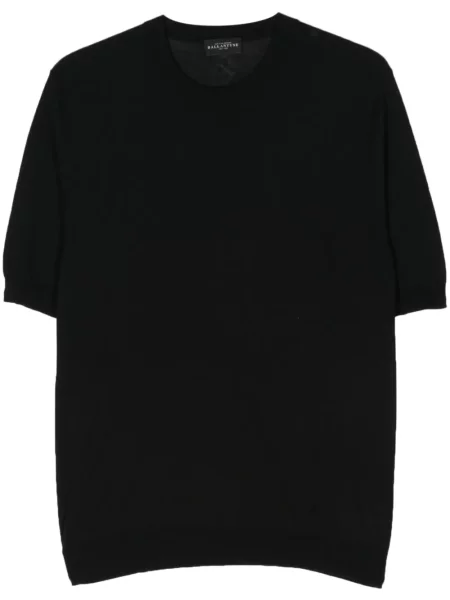 Tricou Ballantyne tricotate negru
