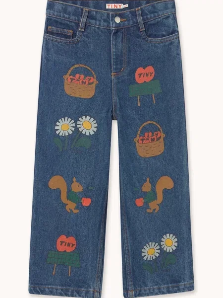 Tinycottons джинси straight дитячі TINY APPLES DENIM PANT