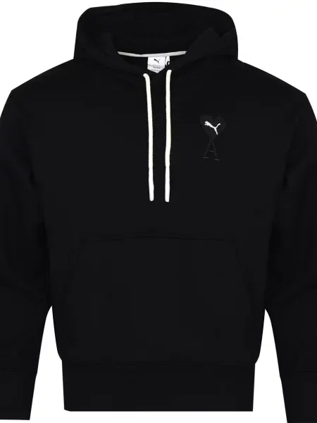 Hoodie Puma s kapuco črna