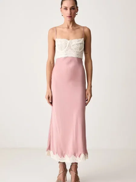 Bardot rochie lenjerie intimă TZARIANA roz
