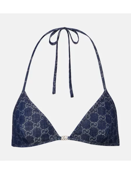 Top Gucci din jacard albastru