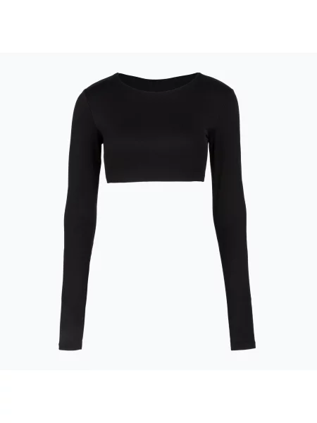 Top de yoga pentru femei JoyInMe Core Crop Top black negru