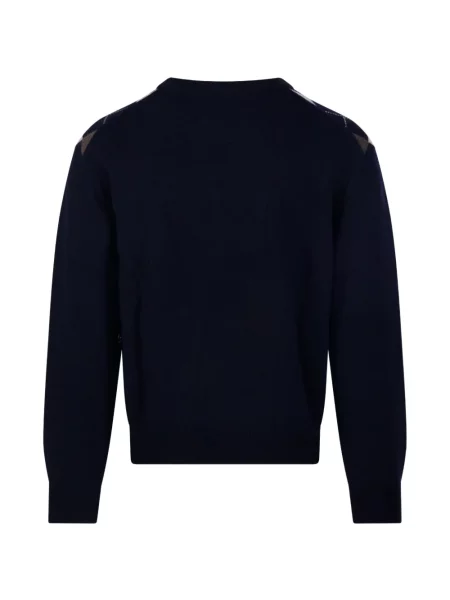 Pulover Dunst cu model argyle albastru