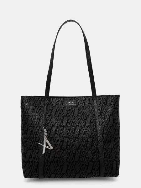 Duża shopperka Armani Exchange czarna