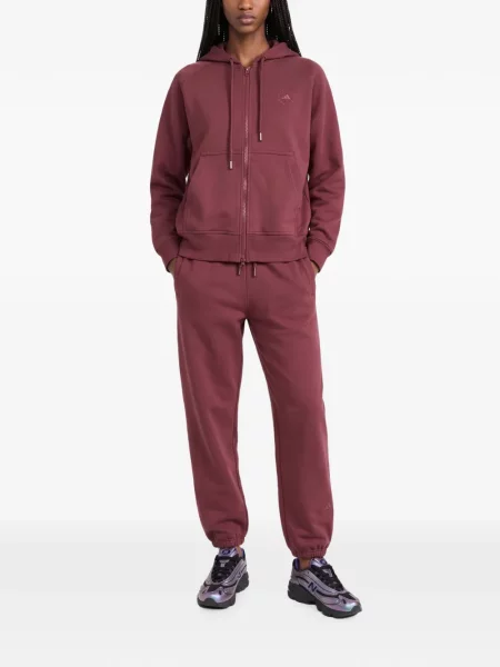 Hanorac cu glugă Adidas By Stella Mccartney cu imagine roșu