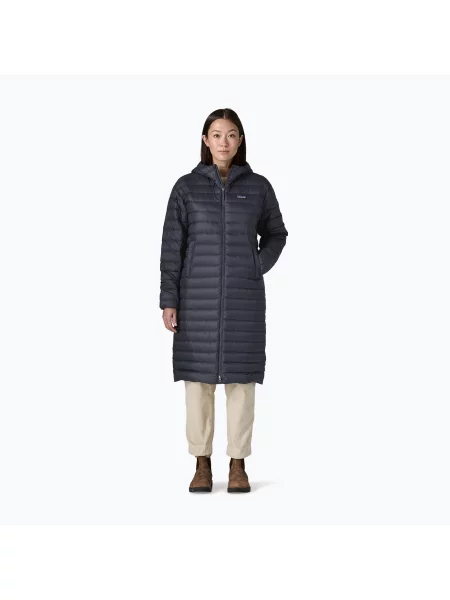 Dámský péřový kabát Patagonia Recycled Down Sweater Parka sunken blue modrá