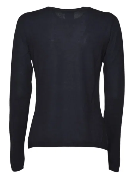 Tricou Max Mara cu decolteu rotund lung albastru