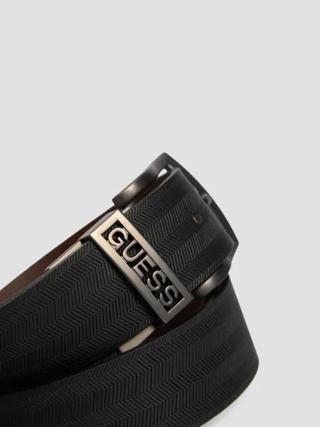 GUESS Ремінь Шкіра чорний