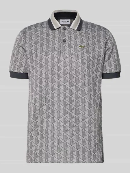 Regular Fit koszulka polo z domieszką bawełny Lacoste czarna