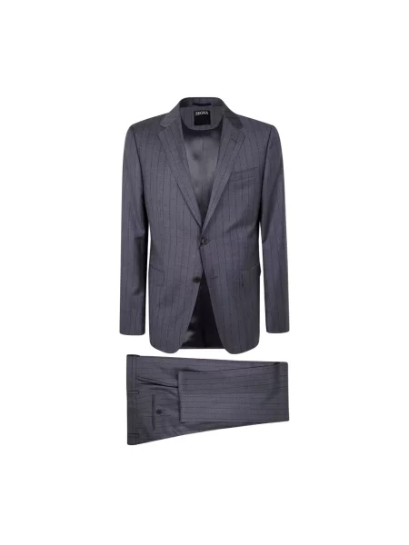 Garnitur Zegna wełniany szary