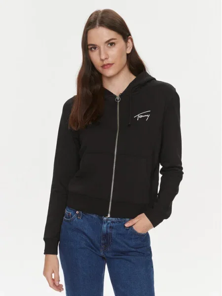 Tommy Jeans Bluză Signature negru