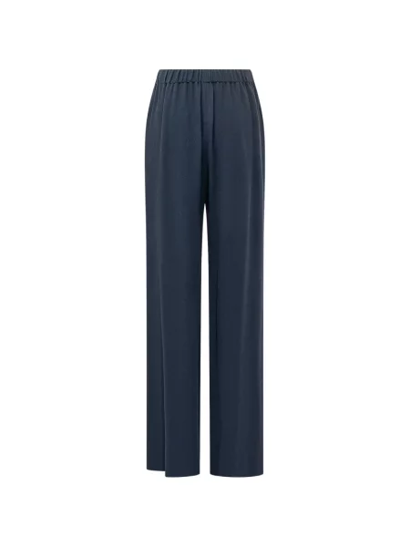 Hlače Emporio Armani od krep plava