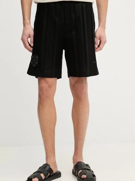 BOSS Green kratke hlače muške od pamuka crna
