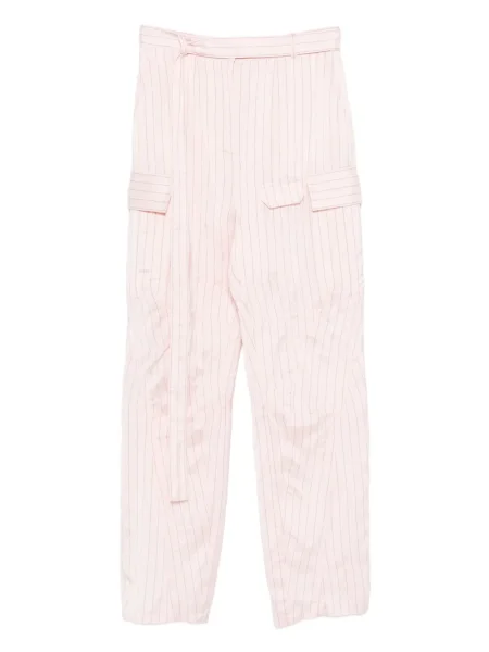 Pantaloni cargo Ferragamo cu dungi roz