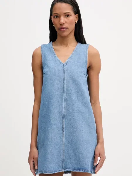 Marc O'Polo Sukienka letnia jeansowa niebieska