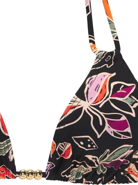 BUFFALO Bikinový top krémová / zelená / oranžová čierna