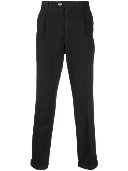 Zkrácené kalhoty Brunello Cucinelli černé