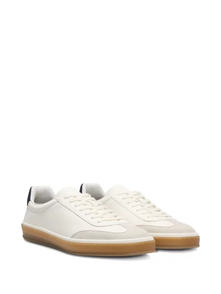 Sneakerși Boss din piele alb
