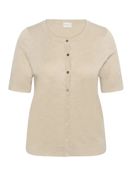 KAFFE CURVE Geacă tricotată KClizzy amestecat bej