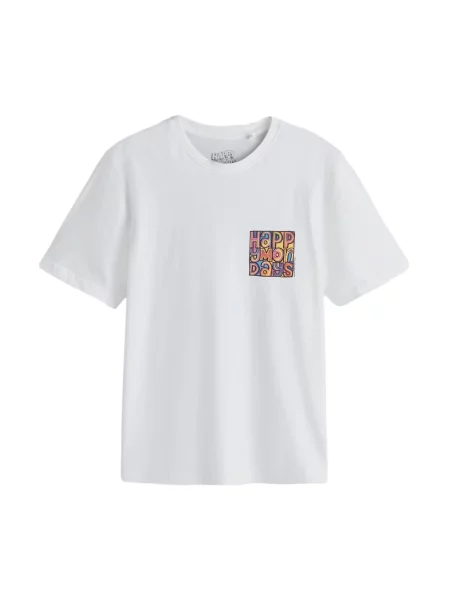 Next Tricou safir / roz închis / negru alb