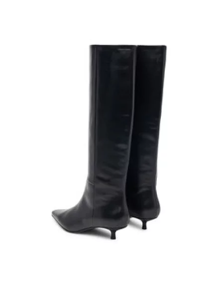 Calvin Klein Zimski škornji Kitten Heel High Boot Lth črna
