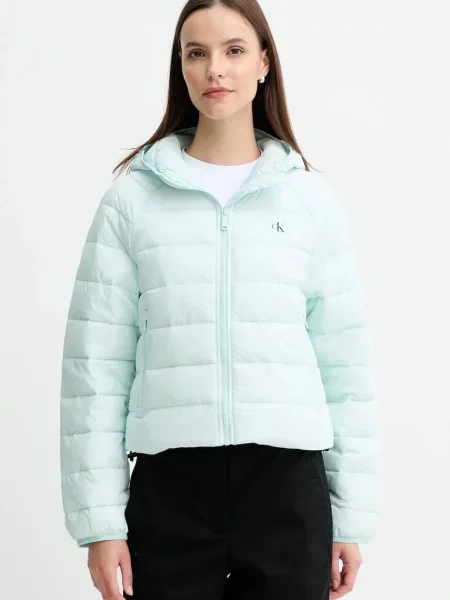 Calvin Klein Jeans kurtka turkusowy przejściowa
