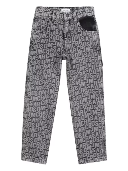 Jeansy straight leg dziecięce Marc Jacobs czarne