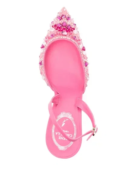Pantofi cu toc Rene Caovilla slingback roz