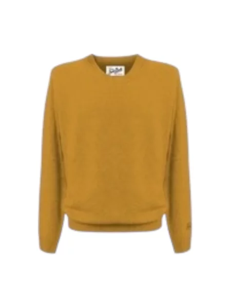 Sweter Mc2 Saint Barth wełniany żółty