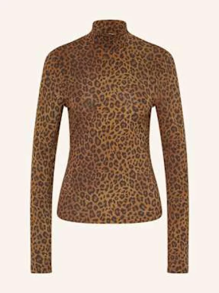 Lala Berlin Tričko S Dlouhým Rukávem Telia koňaková/ tmavě hnědá