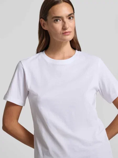 Męski t-shirt o kroju regular fit z czystej bawełny Jake*s Casual biała