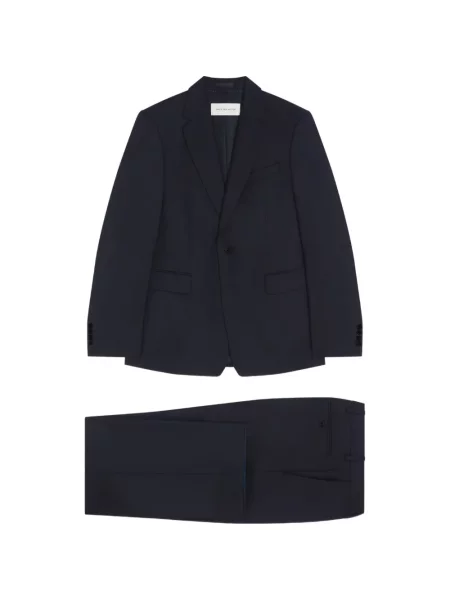 Costum Dries Van Noten de lână albastru